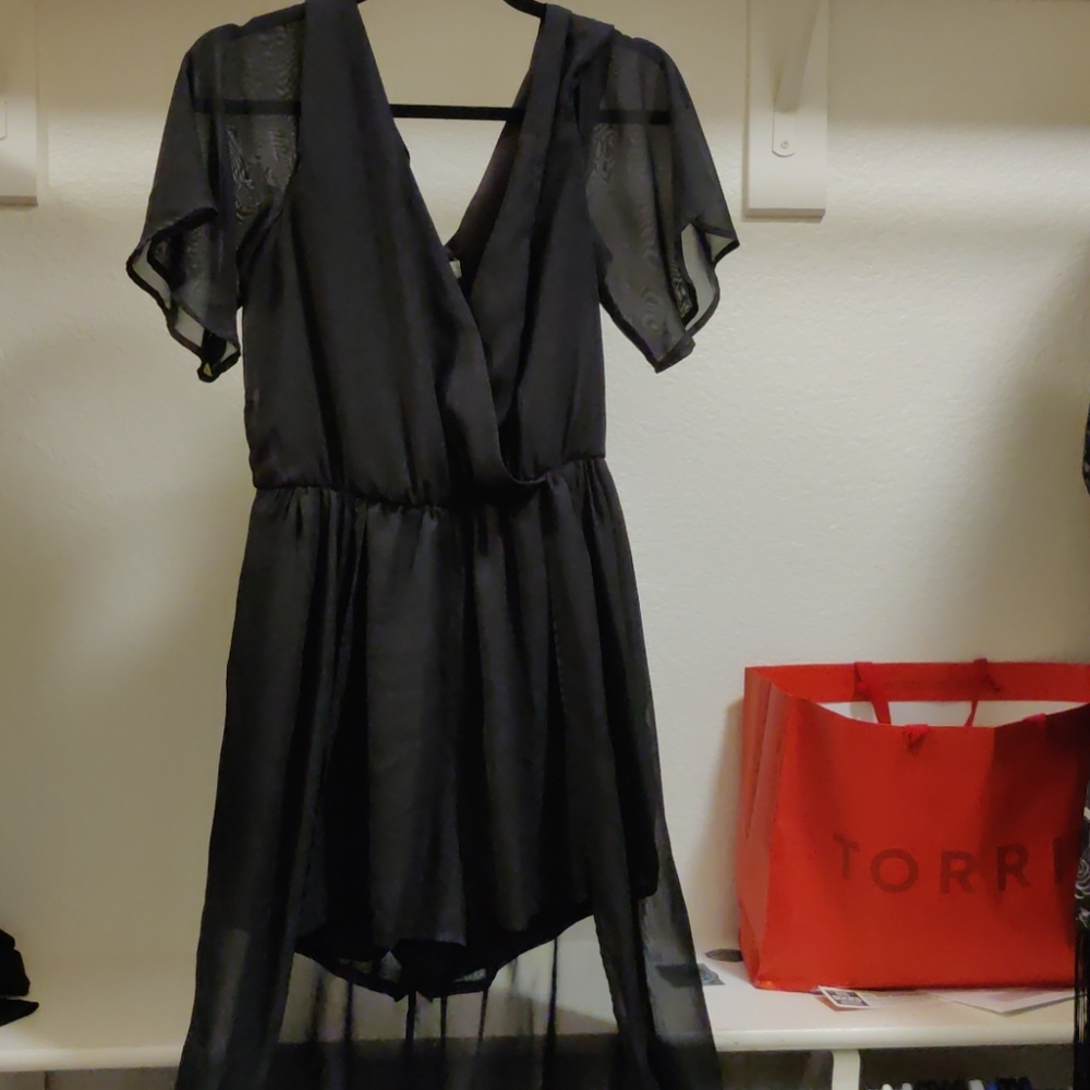 Romper with train